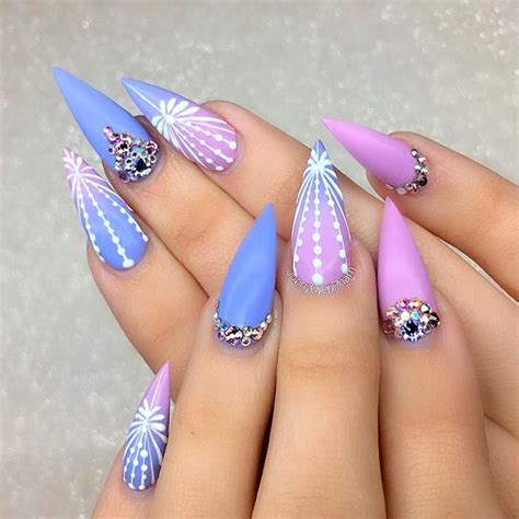 cute stiletto nail designs